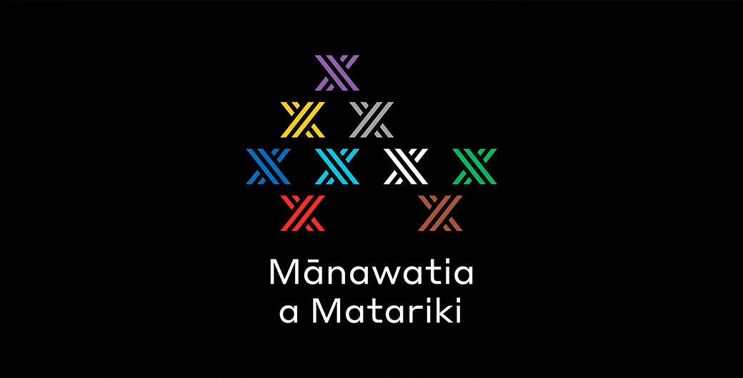 Image of the 2022 logo for Mānawatia a Matariki